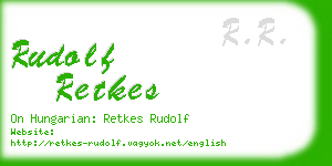 rudolf retkes business card